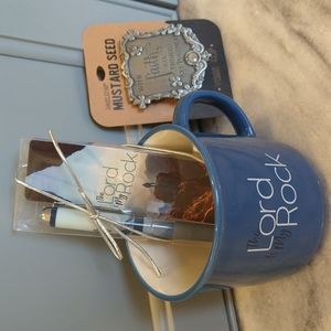 Great for Father's Day!NEW GIFT SET! Faith Based Mug, pen, bookmark & visor clip